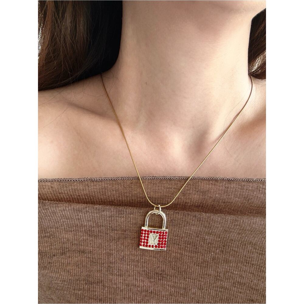 Vintage ONLY 1! LV Lock Upcycled Necklace